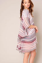Load image into Gallery viewer, Multi Color Striped Kimono