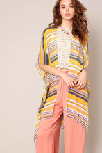 Load image into Gallery viewer, Multi Color Striped Kimono