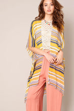 Load image into Gallery viewer, Multi Color Striped Kimono