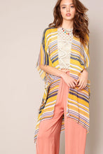 Load image into Gallery viewer, Multi Color Striped Kimono