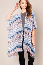 Load image into Gallery viewer, Multi Color Striped Kimono