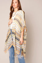 Load image into Gallery viewer, Multi Color Striped Kimono