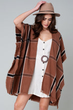Load image into Gallery viewer, Window Pane Cozy Kimono