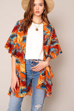 Load image into Gallery viewer, Tropical Leaf Print Kimono
