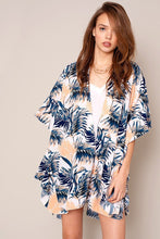 Load image into Gallery viewer, Tropical Leaf Print Kimono