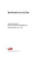 API SPEC 5L  Specification for Line Pipe, Forty-fifth Edition, Includes Errata (2015)