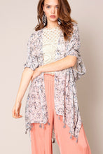 Load image into Gallery viewer, Multi Color Print Tassels Kimono
