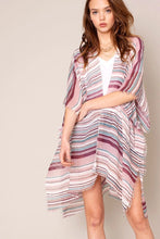 Load image into Gallery viewer, Multi Color Striped Kimono
