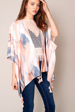 Load image into Gallery viewer, Tie Dye Print Tassels Kimono
