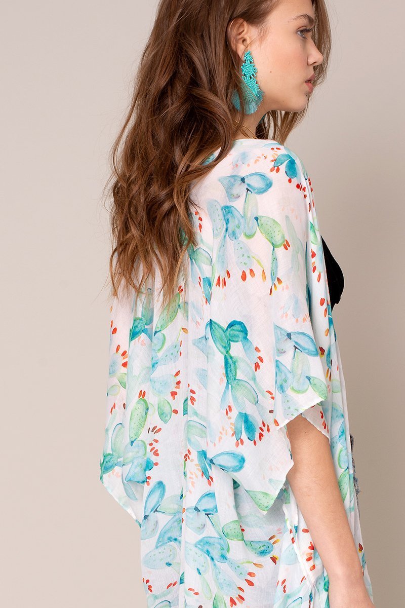 Cactus Print Kimono